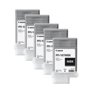 Caixa com 5 Cartuchos Canon PFI-107 MBK 130ml