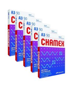 KIT 5 CAIXA FECHADA PAPEL CHAMEX 90 G/M2 297X420 2500FLS A3