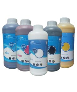 Kit Com Todas Tintas Prime DTF 1LT Yellow Black Cyan Magenta White